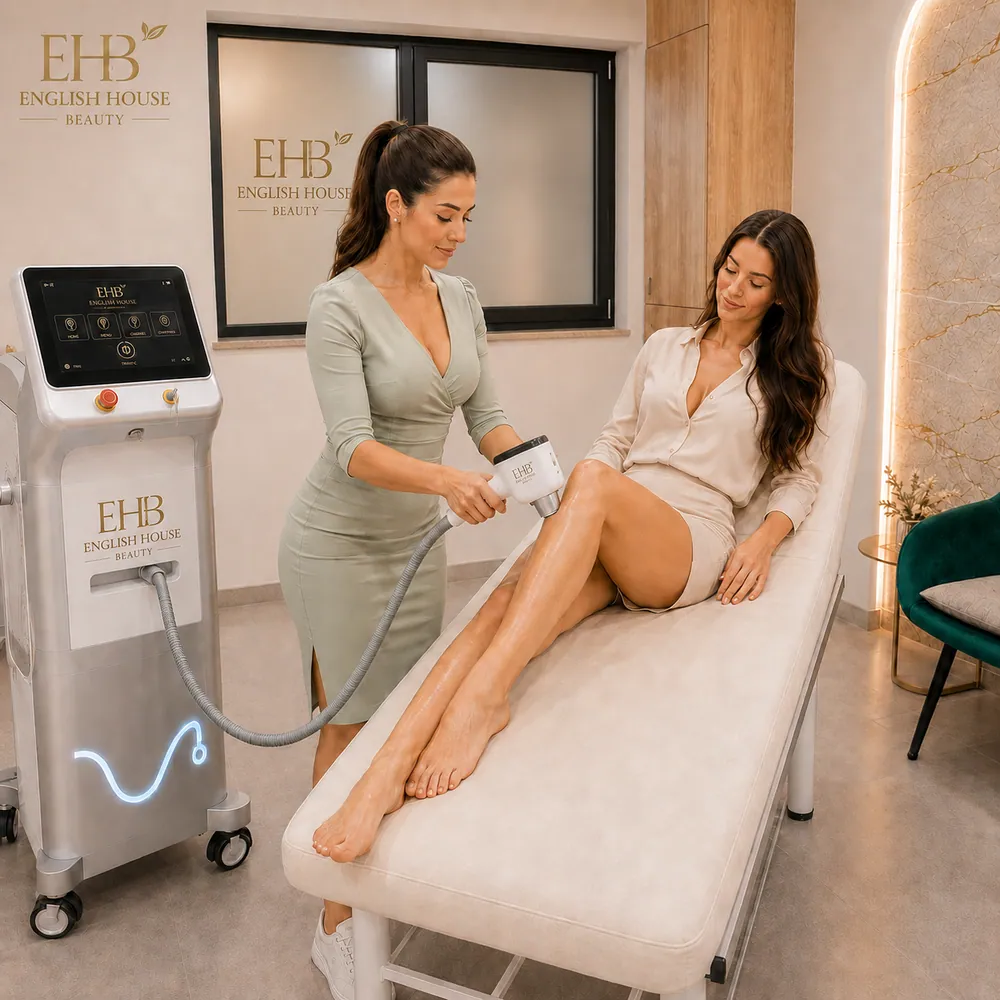 Aparatul profesional pentru epilare cu laser diodă folosit la English House Beauty Bistrița